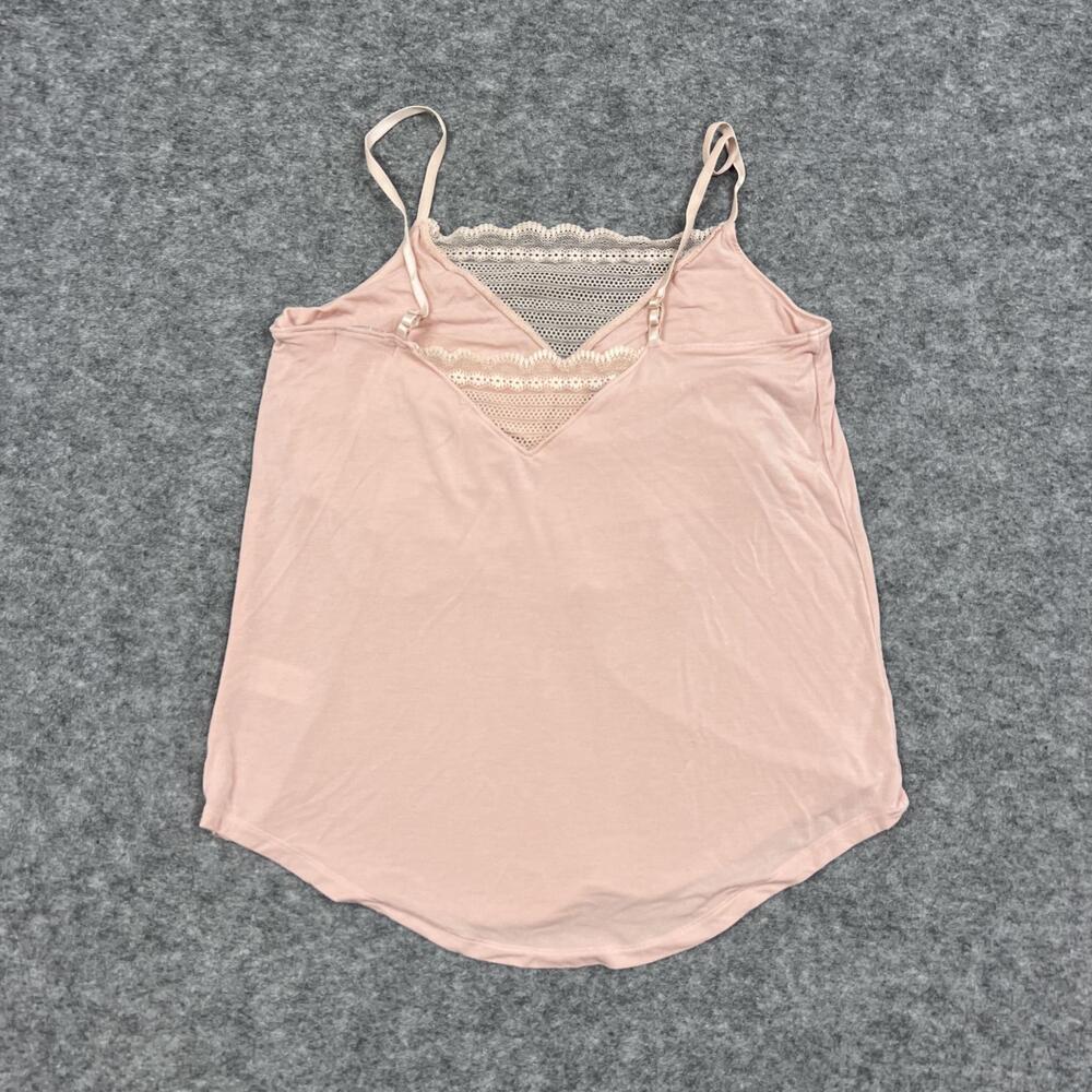 PJ Salvage Camisole Womens M Pink Modal Spandex Adjustable Strap Crochet Sleep